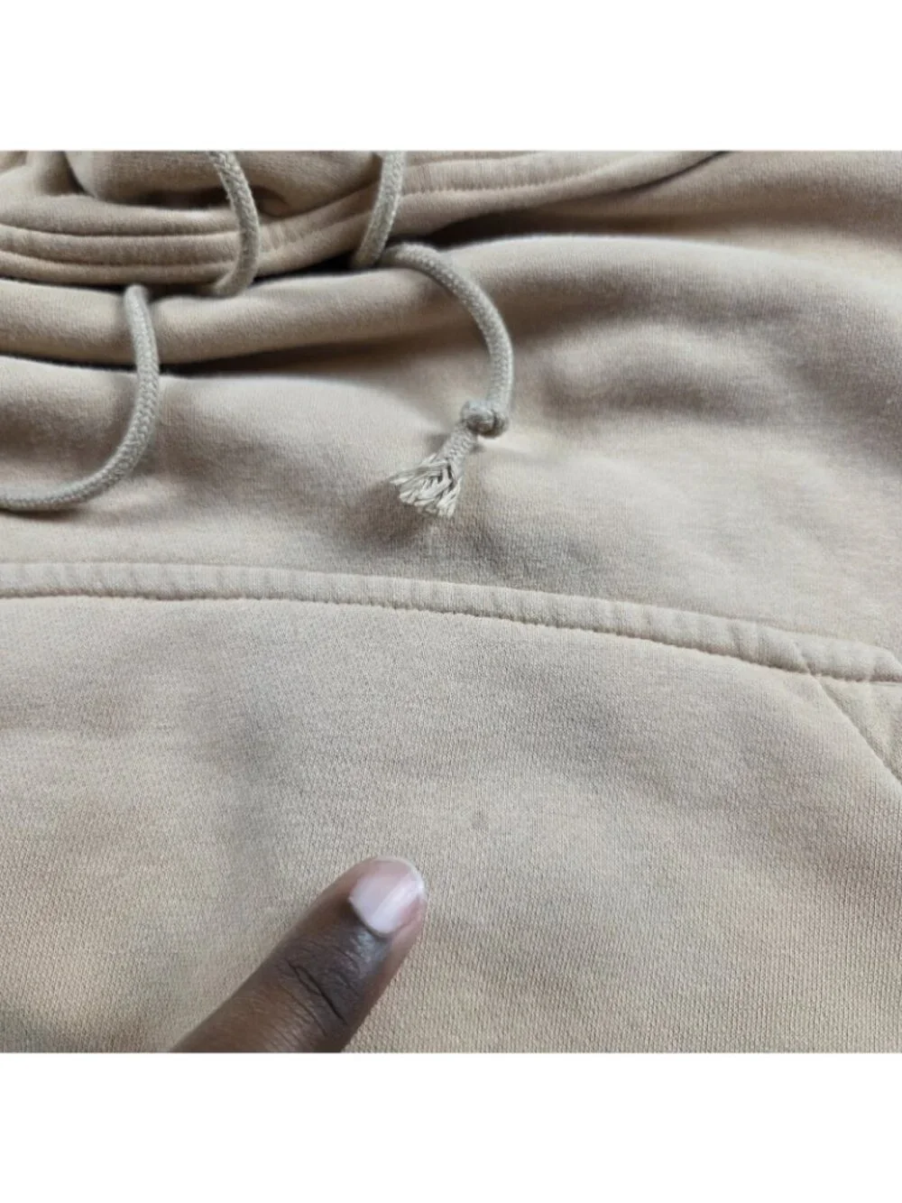 Nike Hoodie Womens Large Beige Fleece Phoenix Oversized Center Swoosh Mark*